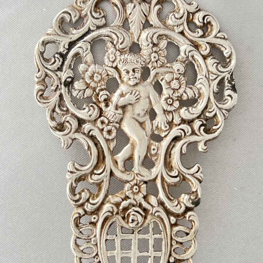 【ドイツ】天使のケーキサーバー【純銀】ヒルデスハイムローズ 　17.5cm