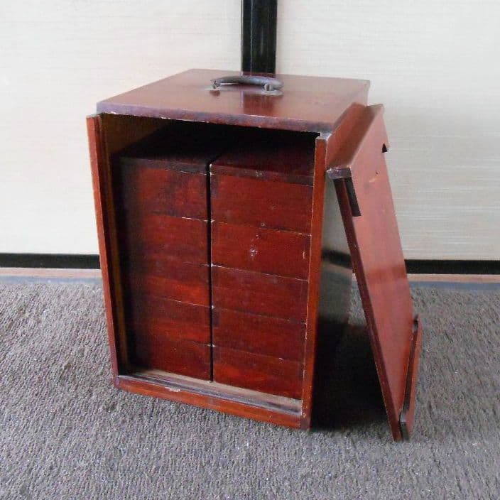 伊勢春慶 春慶塗 弁当箱 重箱 木箱 道具箱 江戸 明治 大正 昭和レトロ 骨董
