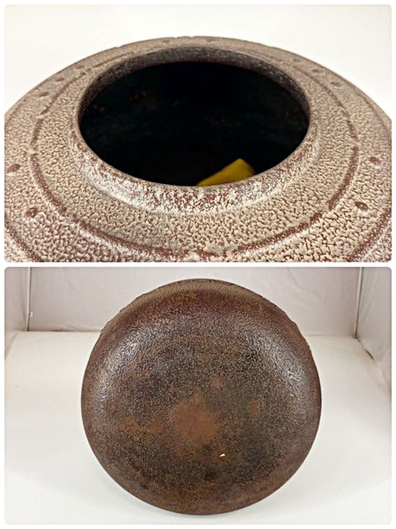 [茶道具] 敬典作　万代屋釜　(共箱) ○