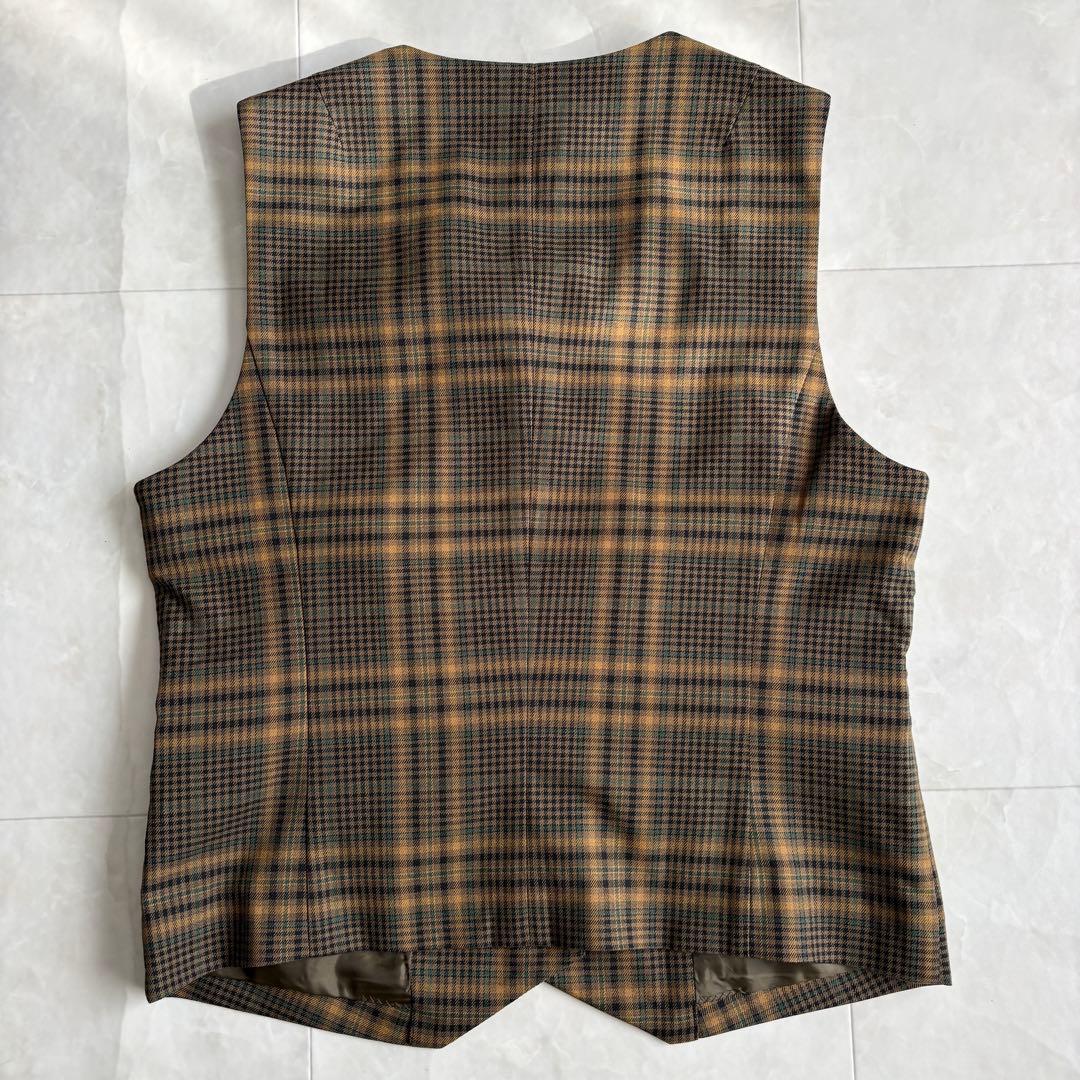 新品タグ付✨キャロウェイ チェック柄ベスト 茶系 L きれいめ ゴルフ