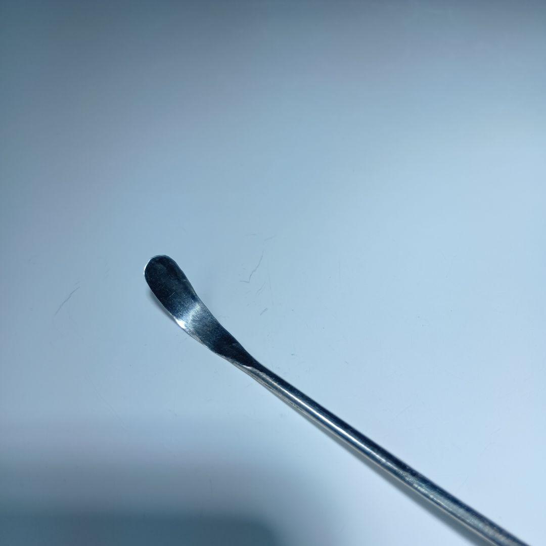 銃銀製　竹節茶杓　共箱　重さ(9.3)グラム