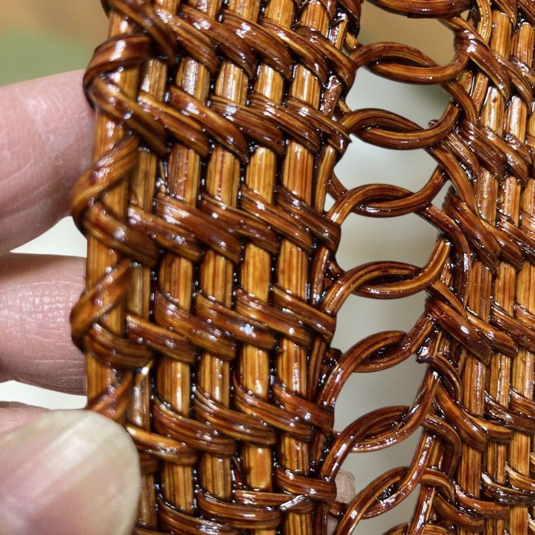 飾り物　美術品　木曽漆器　あけび漆器　いちらく編み　長野県木曽平沢　専用箱付き