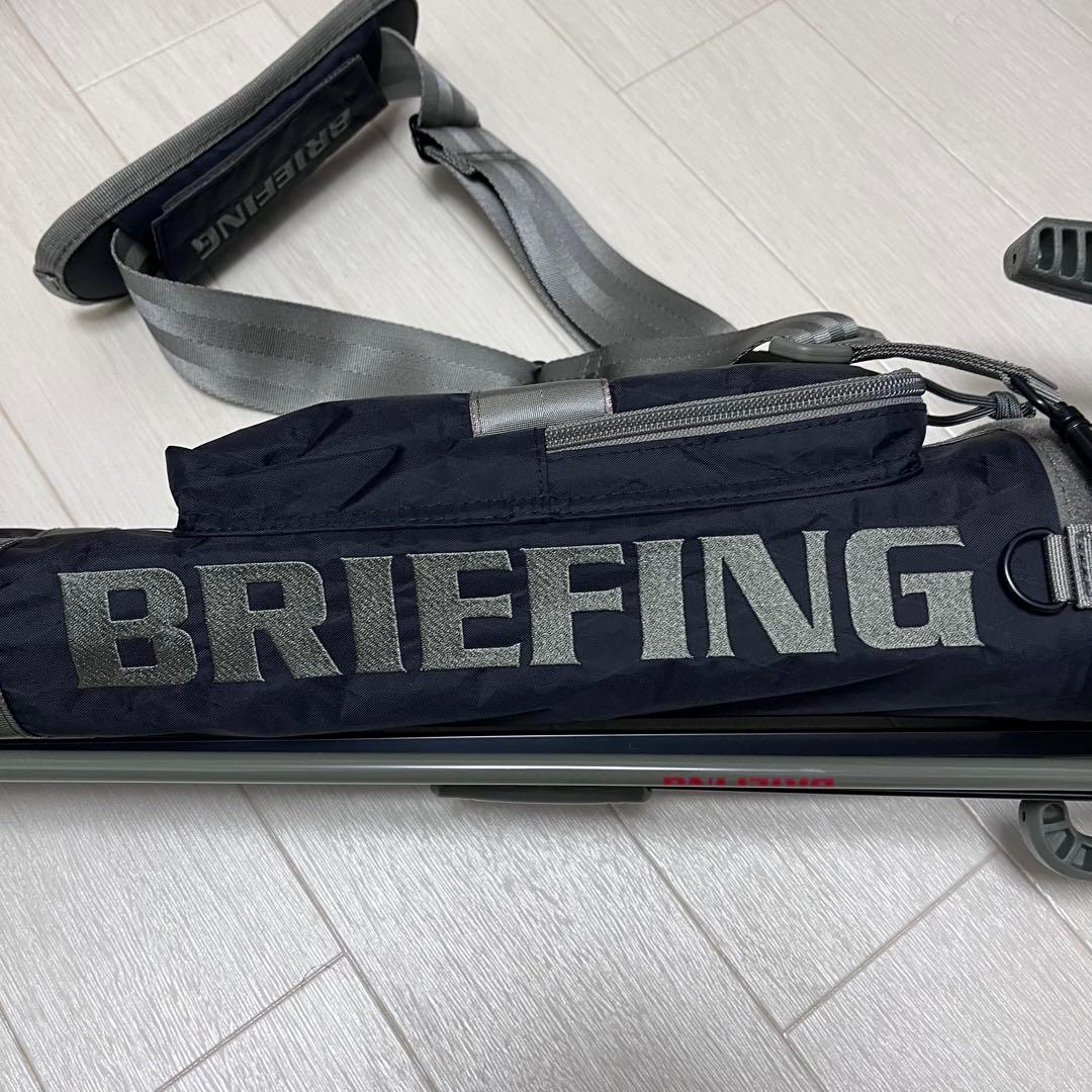 【超美品】BRIEFING GOLFセルフスタンドキャリー黒カーキ
