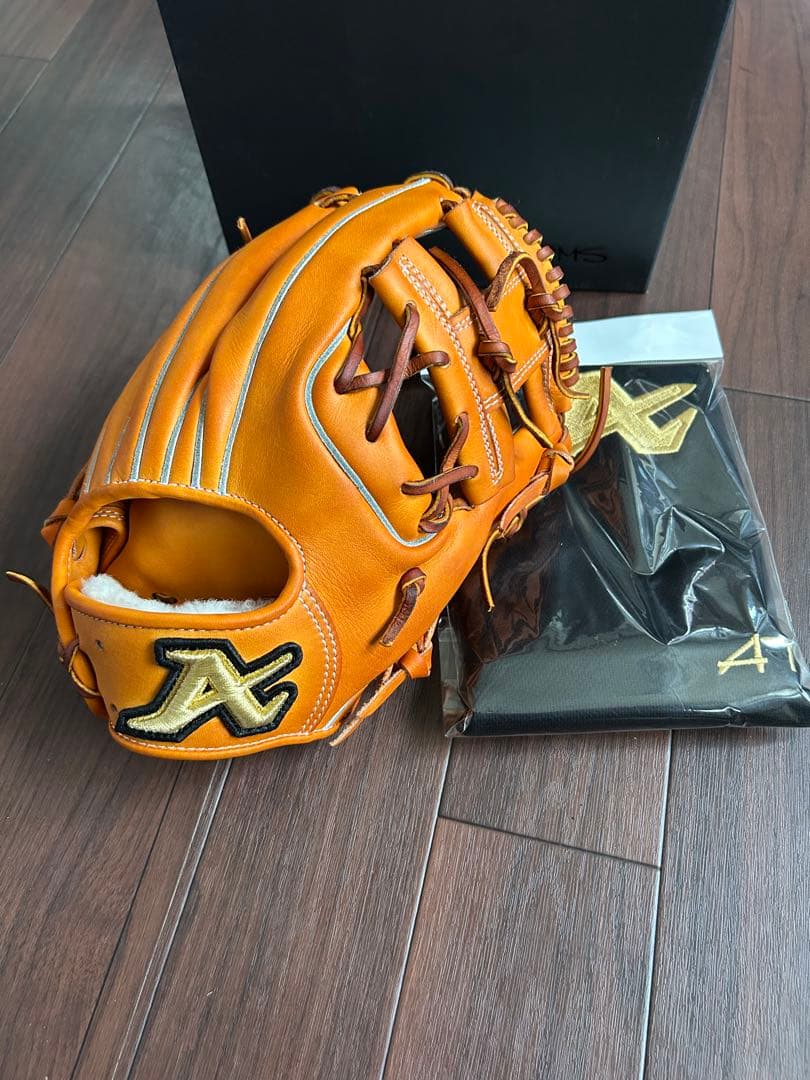アトムズ　ATOMS APL-UR4 硬式用グローブ　内野手用　オレンジ