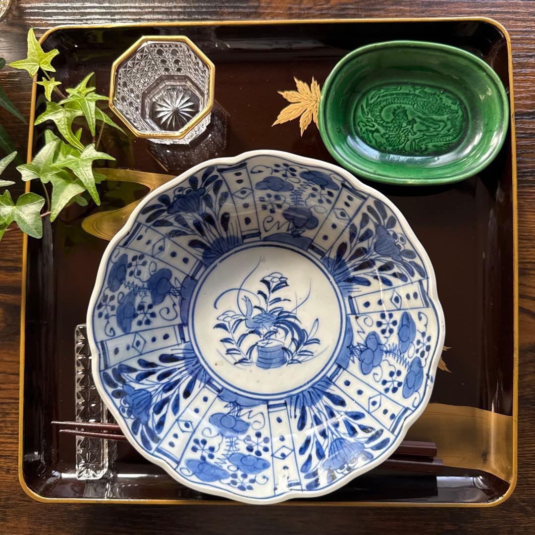 芙蓉手、江戸幕府、古伊万里、手描き、大なます皿、美品、即購入OK、すぐ匿名発送