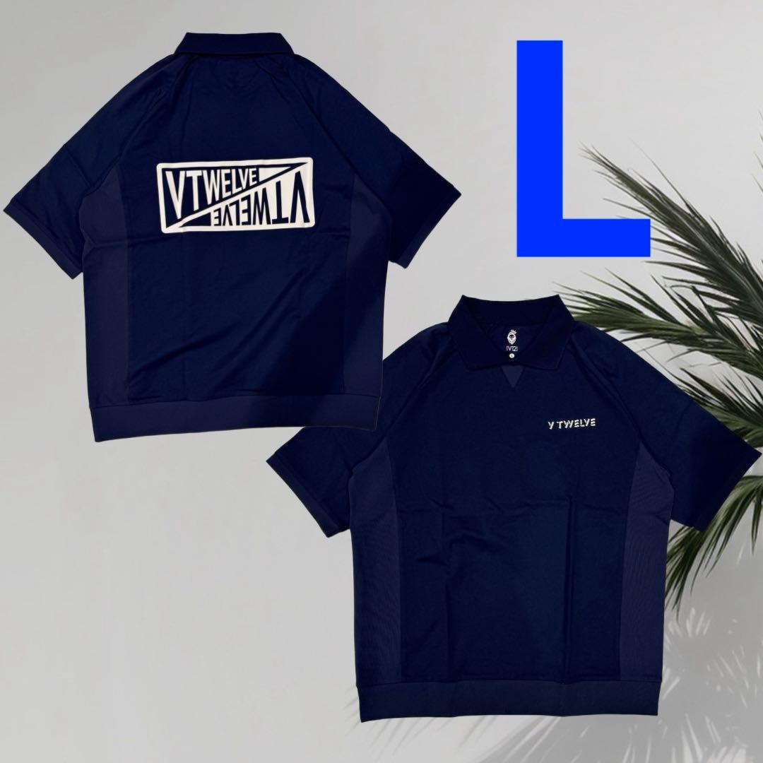 【新品】ヴィトゥエルヴ　ゴルフ　メンズ　ポロ　シャツ　ネイビー　L