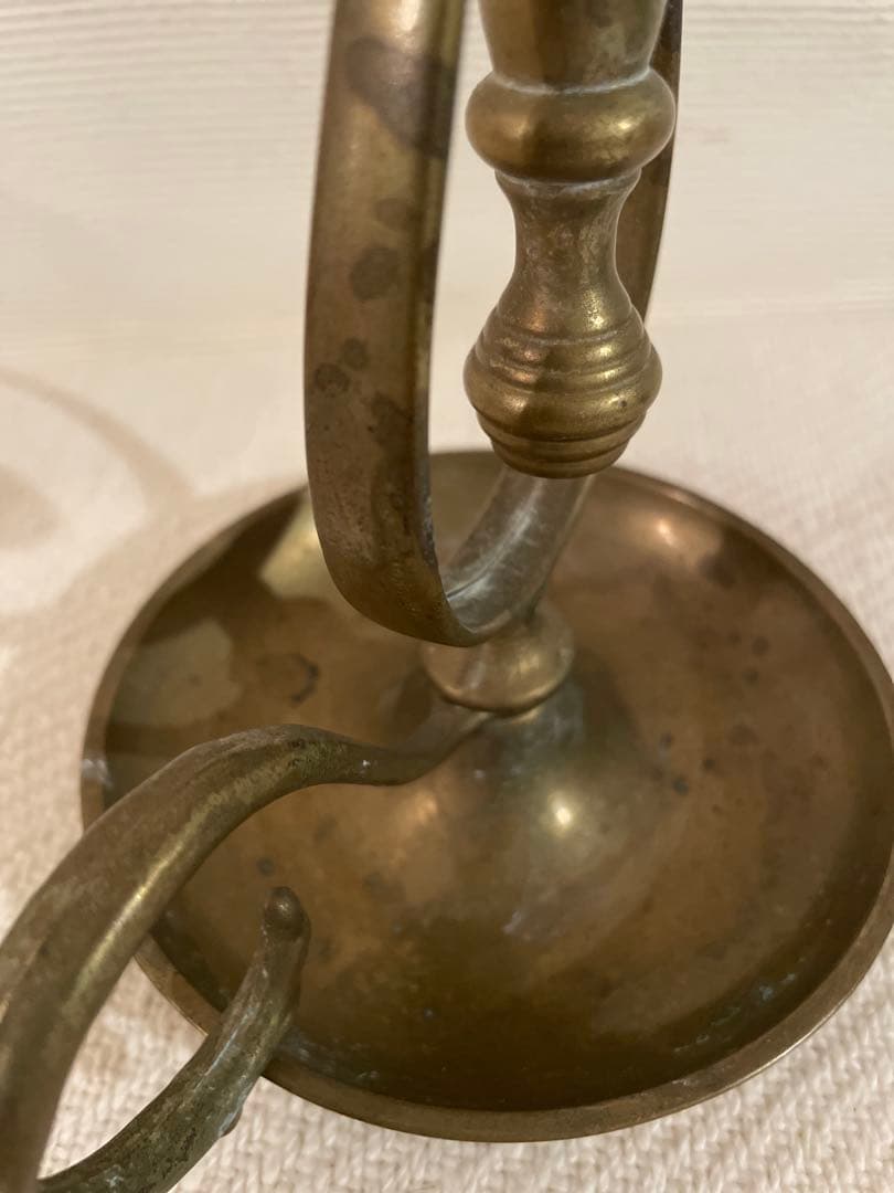 【フランスアンティーク】真鍮製 クラシック 回転式キャンドルホルダー