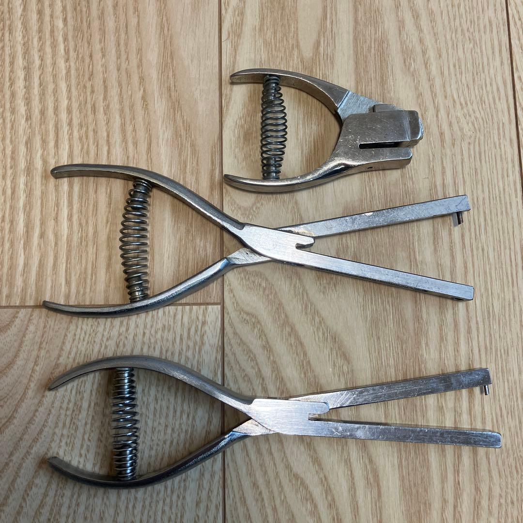 国鉄 改札パンチ 切符切り 車内検札ばさみ 3本セット