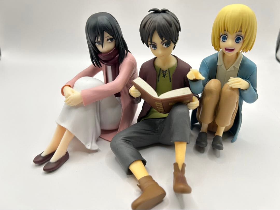 一番くじ　進撃の巨人　地ならし　A賞　エレン　ミカサ　アルミン　フィギュア