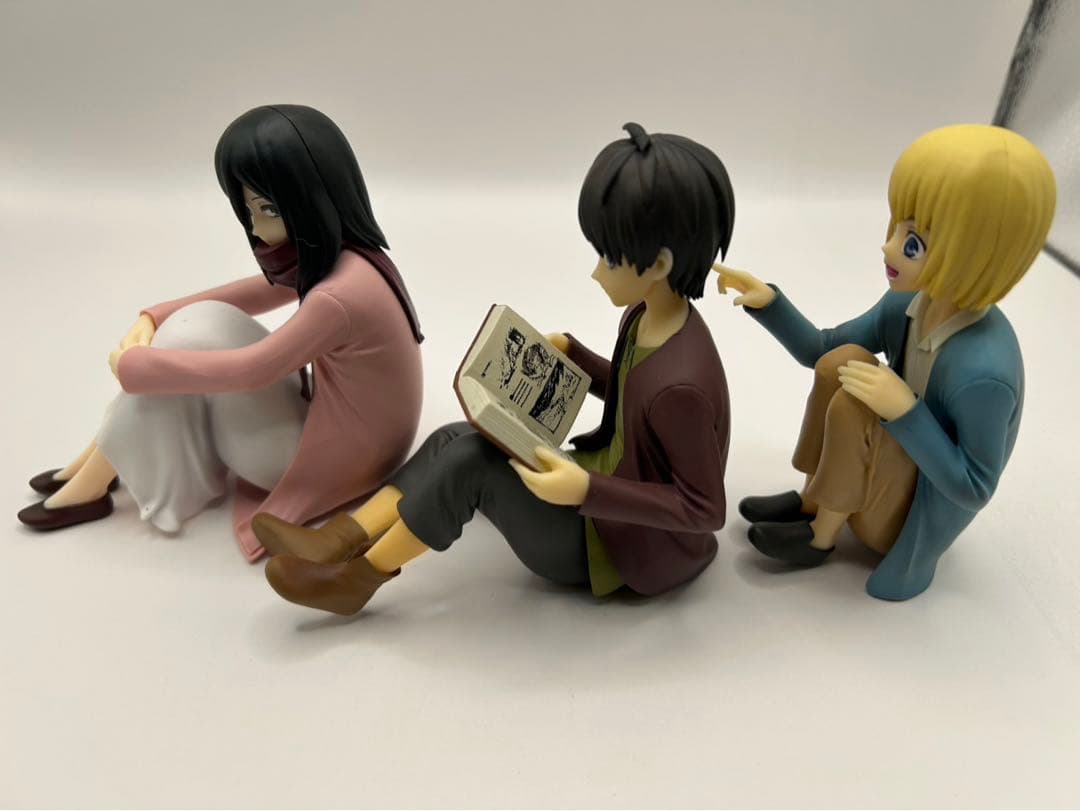 一番くじ　進撃の巨人　地ならし　A賞　エレン　ミカサ　アルミン　フィギュア