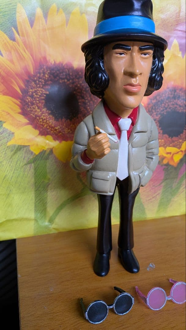 松田優作　ソフビ　フィギュア　探偵物語　工藤ちゃん　サングラス付　塗装済み完成品