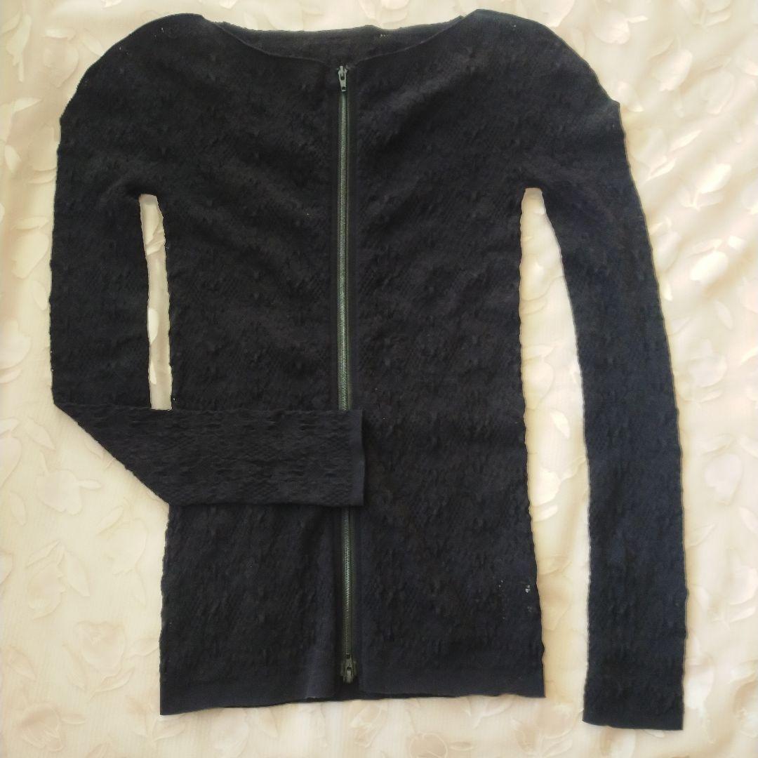 チャコット　ノーソーイング　黒　カーディガン　Mサイズ