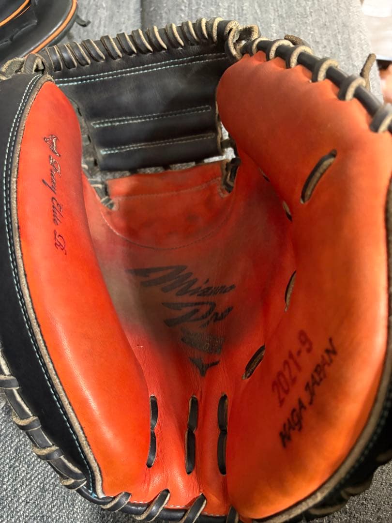 本日中割引有ミズノプロ オーダー ダイバーシティブルー 軟式用キャッチャーミット