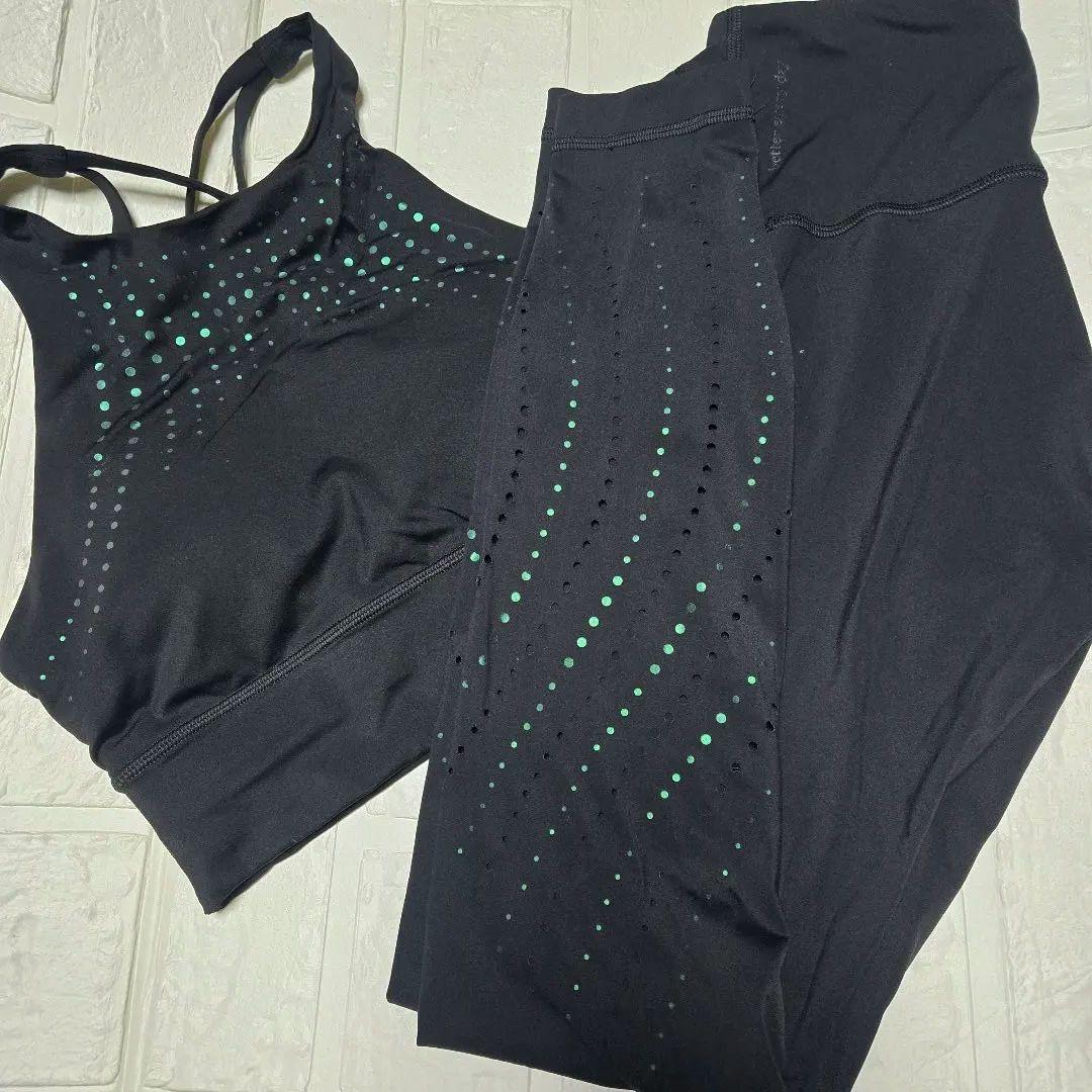ルルレモン★ブラックドットパターン新品ブラトップ6&レギンス4