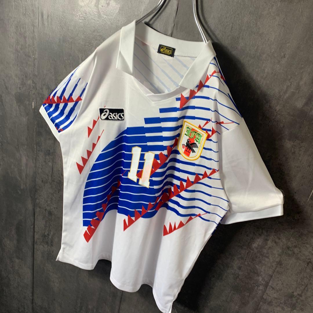 【★三浦知良】 古着 サッカー 日本代表 94年 ゲームシャツ アウェイ 11番