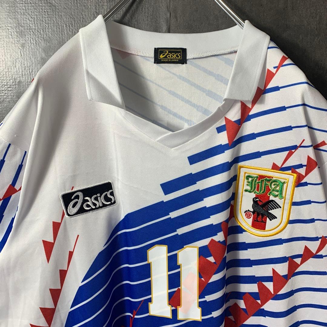 【★三浦知良】 古着 サッカー 日本代表 94年 ゲームシャツ アウェイ 11番