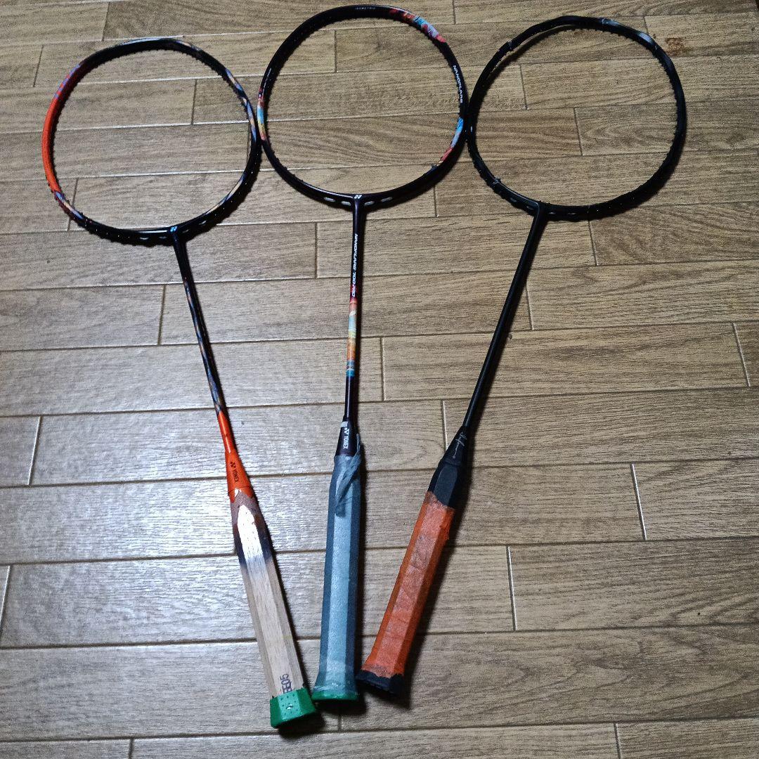 バドミントンラケット ジャンク品　3本セット