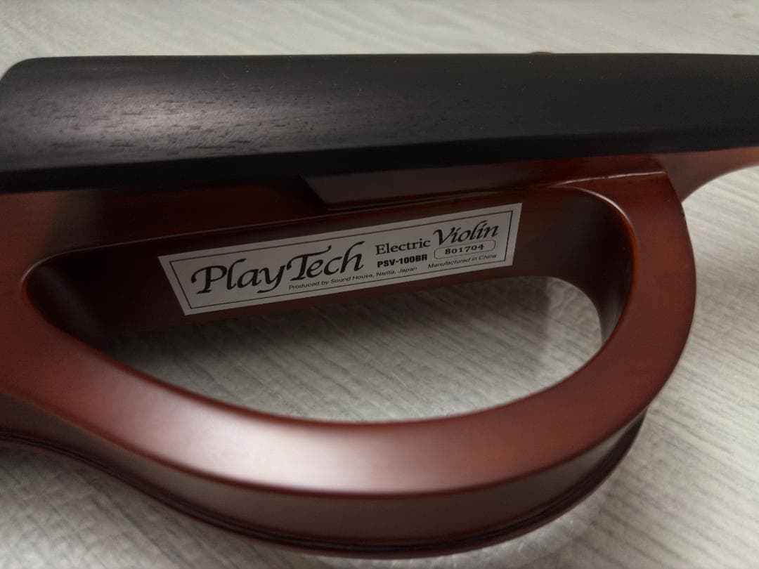 エレクトリックバイオリン 4/4サイズ ブラウン　PLAYTECH