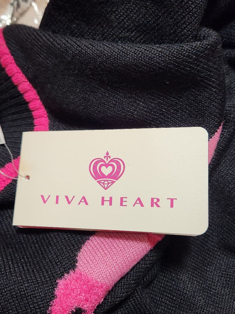 ★新品★VIVA HEART ニット　ブラック× ピンク サイズ42 ビバハート