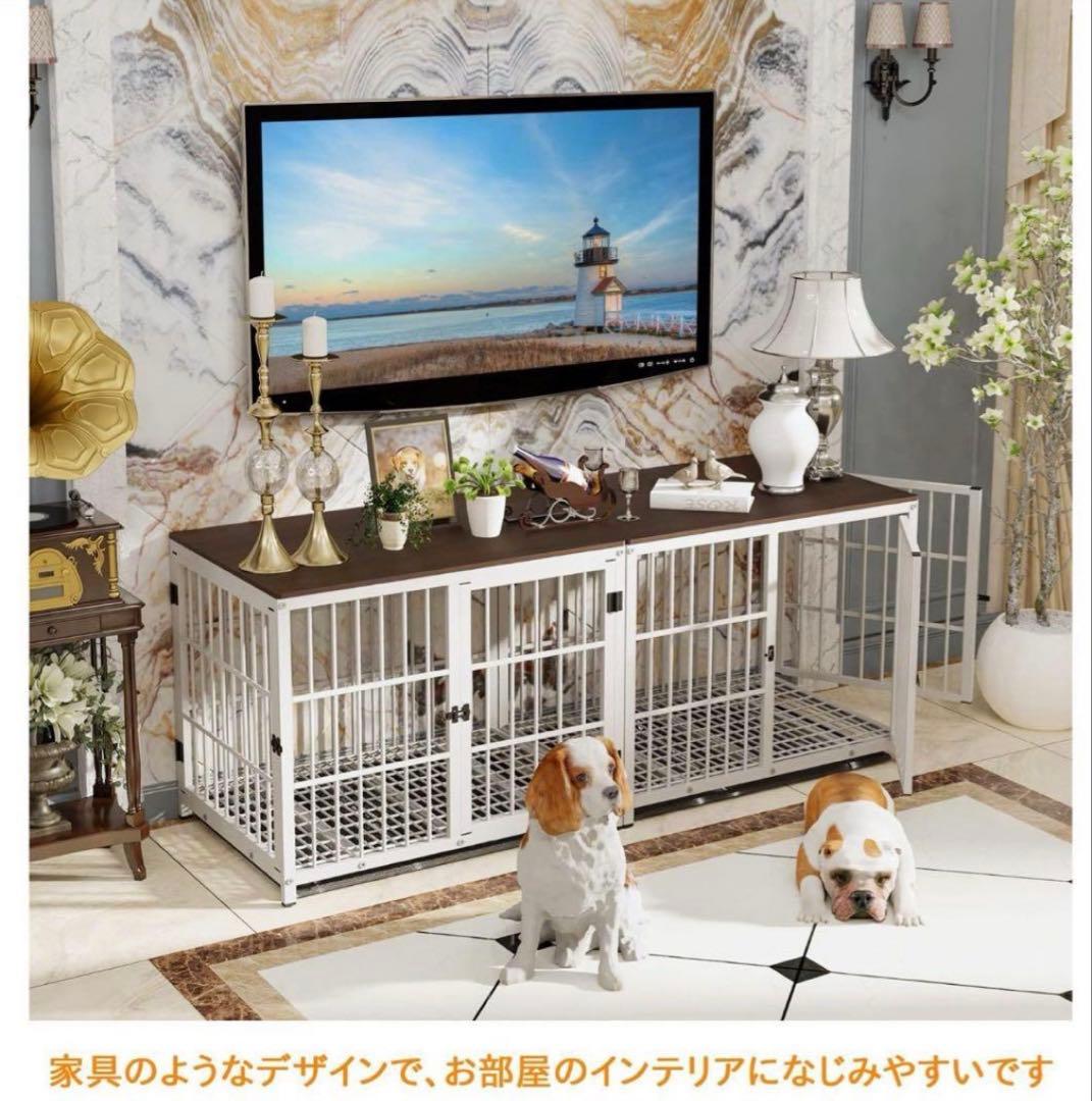 犬用ケージ Mサイズ ホワイト
