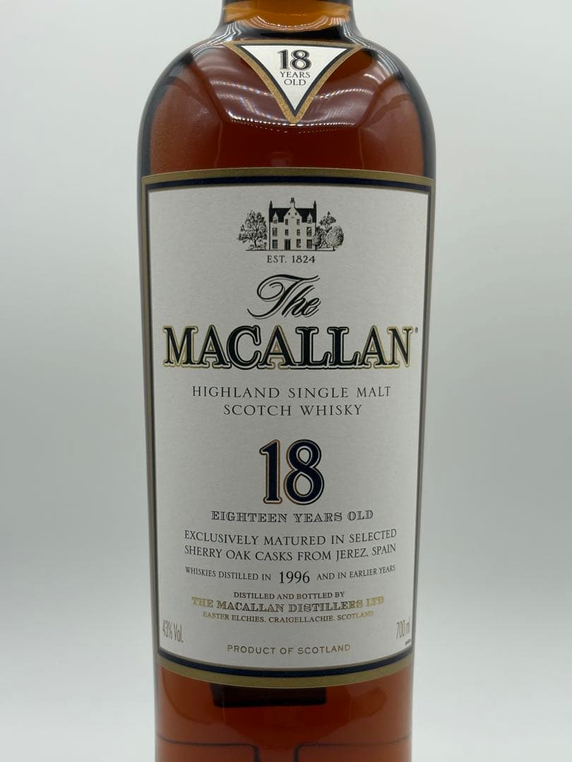 ザ・マッカラン 18年 1996年 シェリーオークカスク 43度 700ml