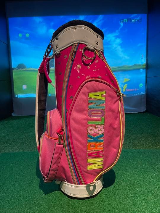 MARK&LONA キャディバック ピンク エナメル