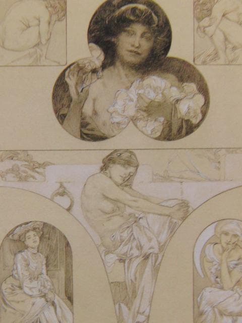 アルフォンス・ミュシャ、「装飾人物集」図31のための素描