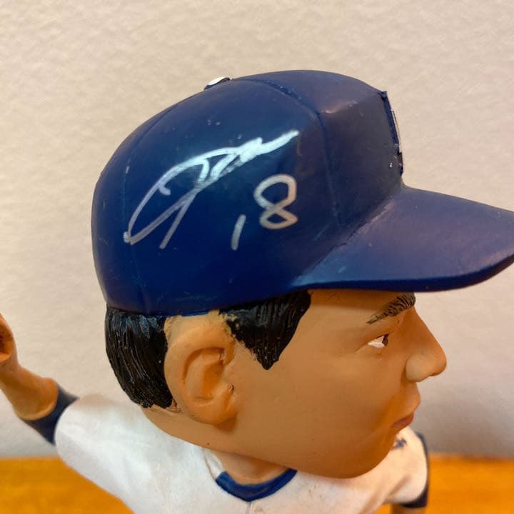 直筆サイン入り LAドジャース Dodgers前田健太選手ボブルヘッドフィギュア