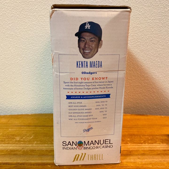 直筆サイン入り LAドジャース Dodgers前田健太選手ボブルヘッドフィギュア