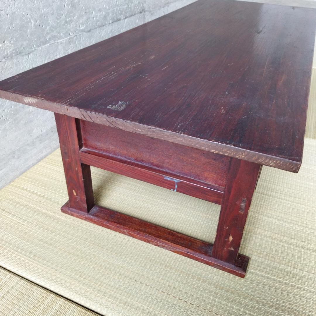 昭和レトロ 英国風木製文机 ローテーブル 座卓 ワークデスク 古家具 書斎机