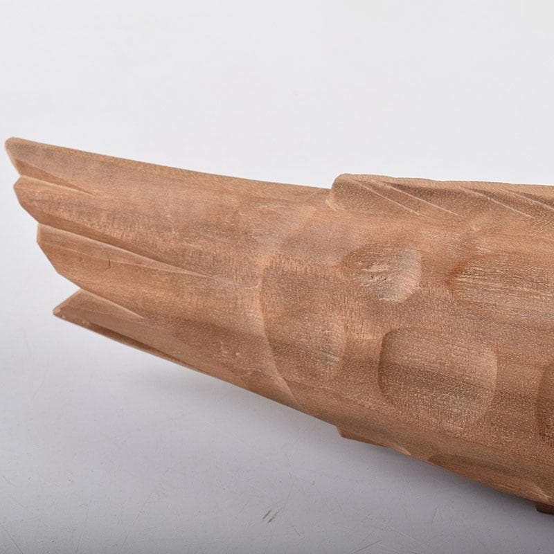 井波彫刻　人間国宝　横山一夢作　木彫　鯉　共箱　C　8156