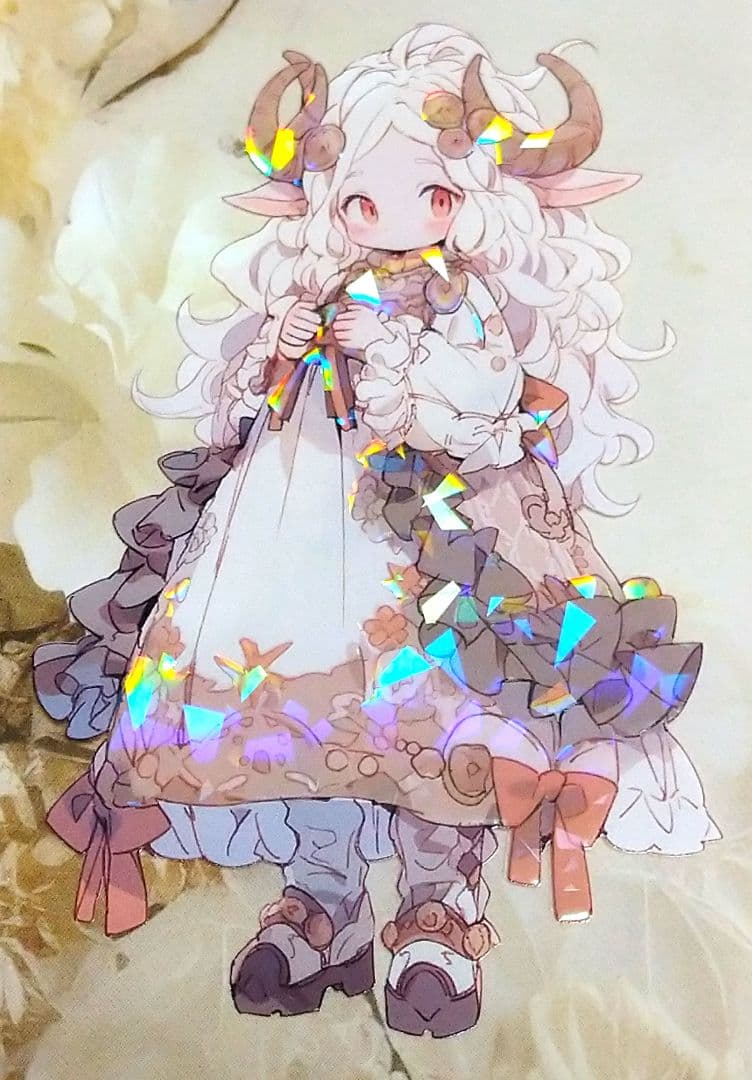 廃盤品✩J790＃白羊座-茉莉(贝壳光)銀河絵日切り売り海外人物女の子AIマステ