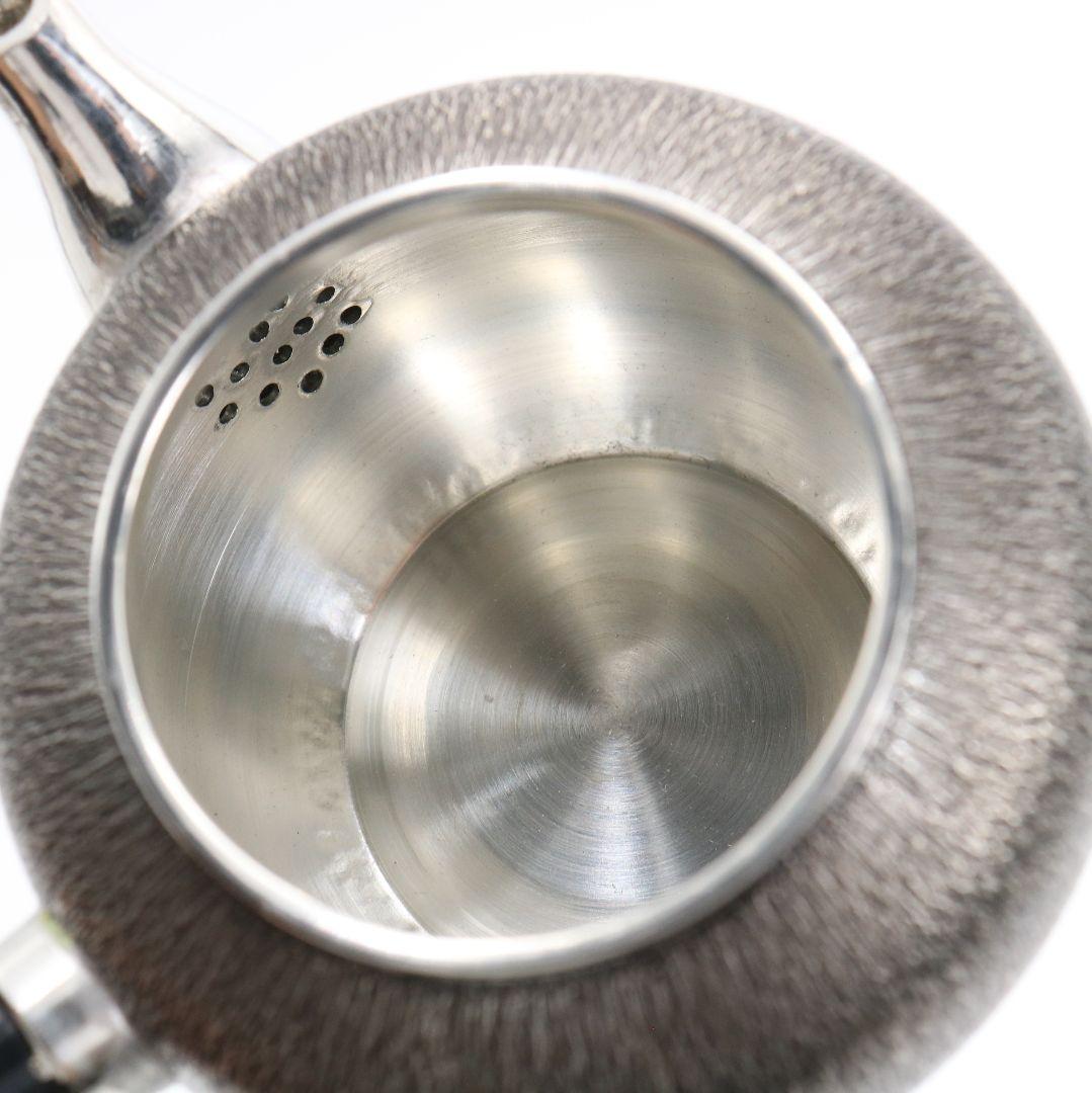 錫製 茶器揃 急須 茶壷 茶合 茶托 本錫 煎茶道具　IL470　1FB6