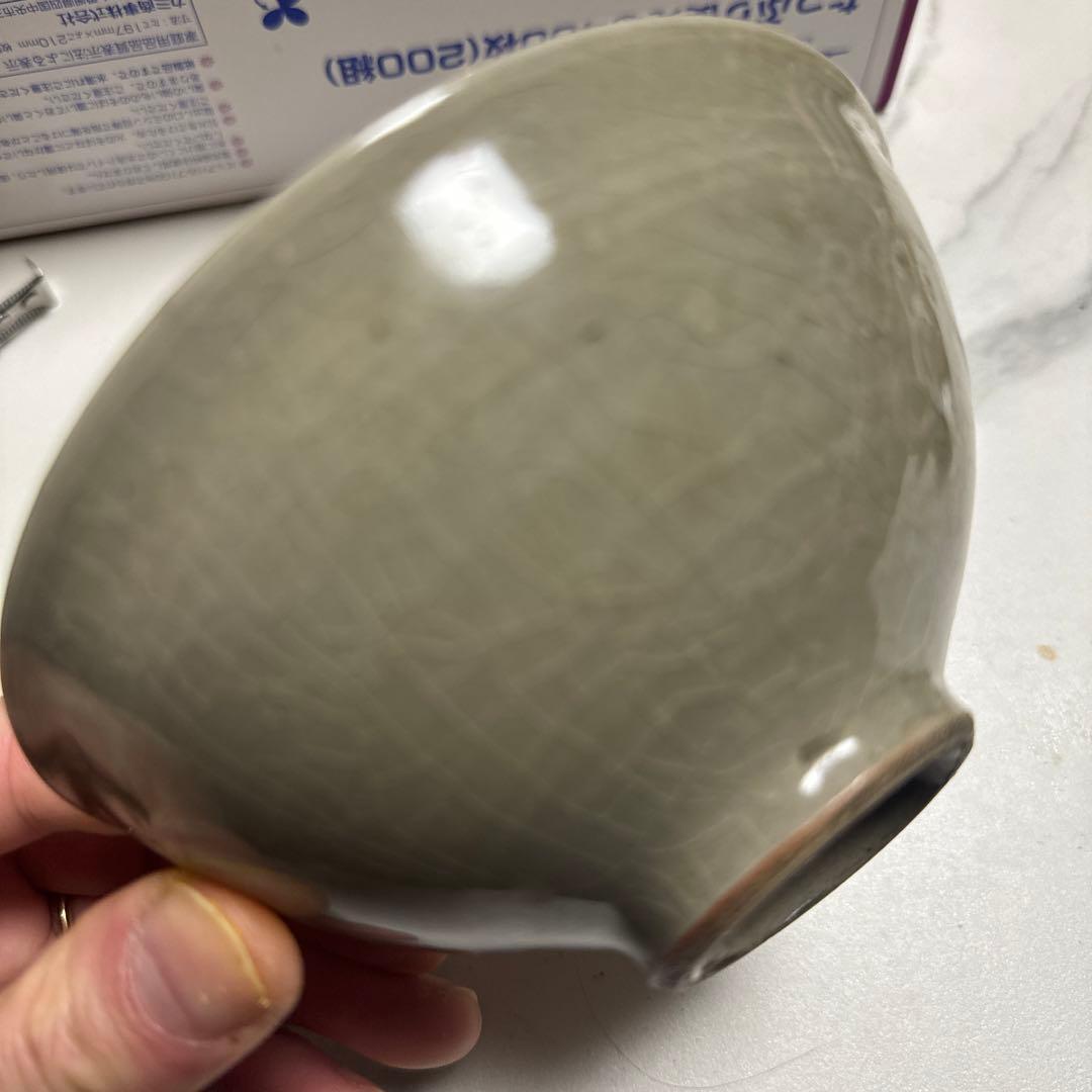 青磁茶碗 中国耀州？朝鮮美術　高麗青磁