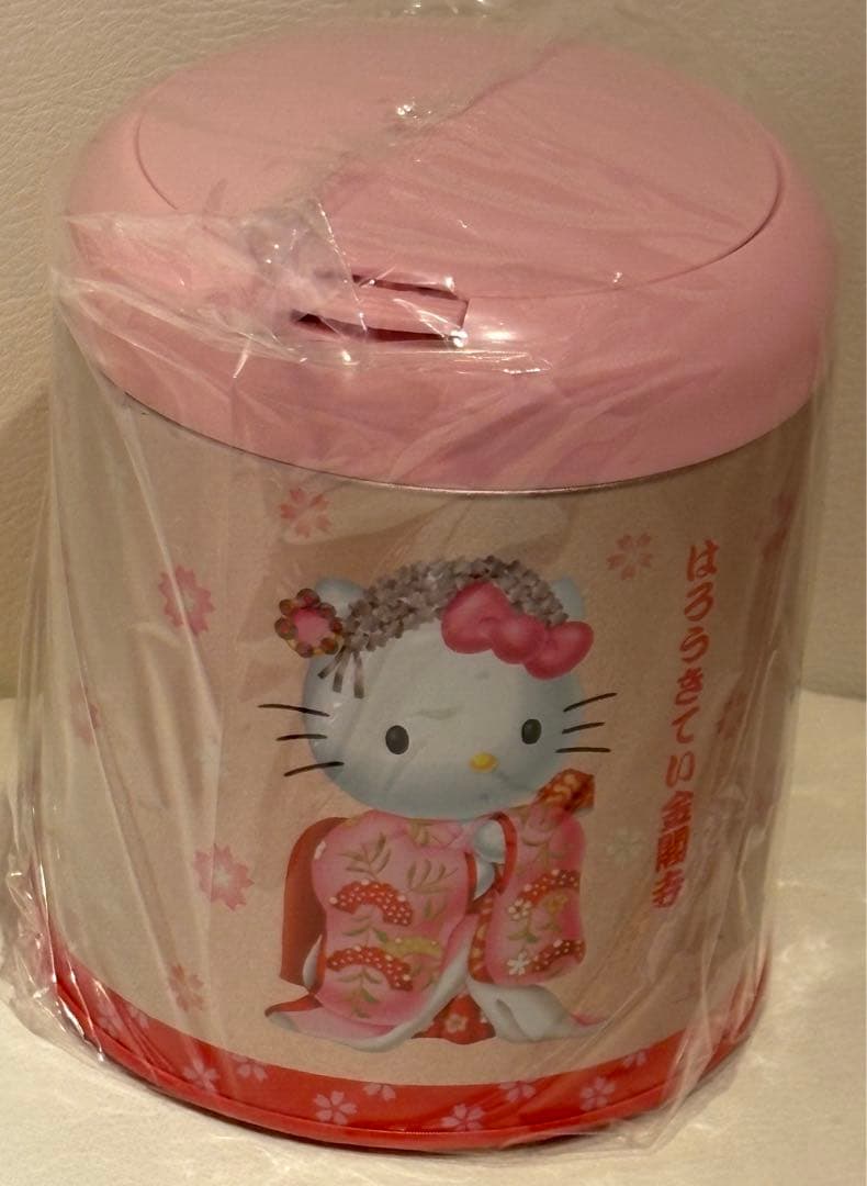 サンリオ　ハローキティ　レトロ　ゴミ箱缶　ダストボックス　キティ　小物入れ 新品