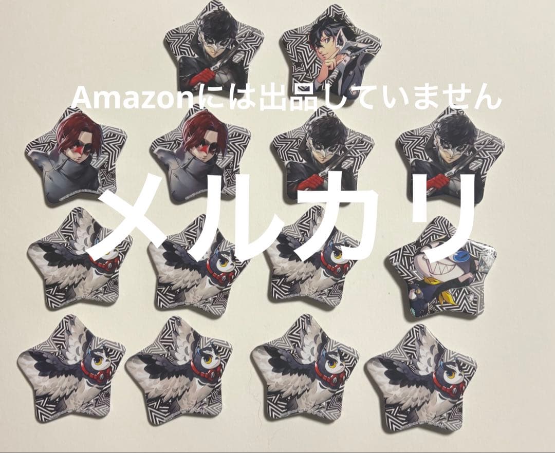 ペルソナ5 P5R P5X animaxCafe 星型缶バッジ 雨宮蓮　上城渚