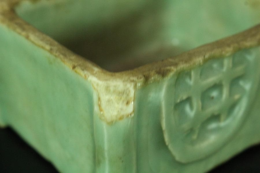 青磁 葛屋 香炉 在印(K-A355)