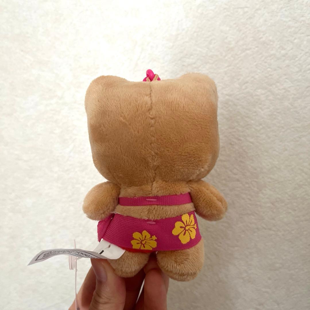 ハワイ限定　日焼けハローキティ　ぬいぐるみキンホルダー