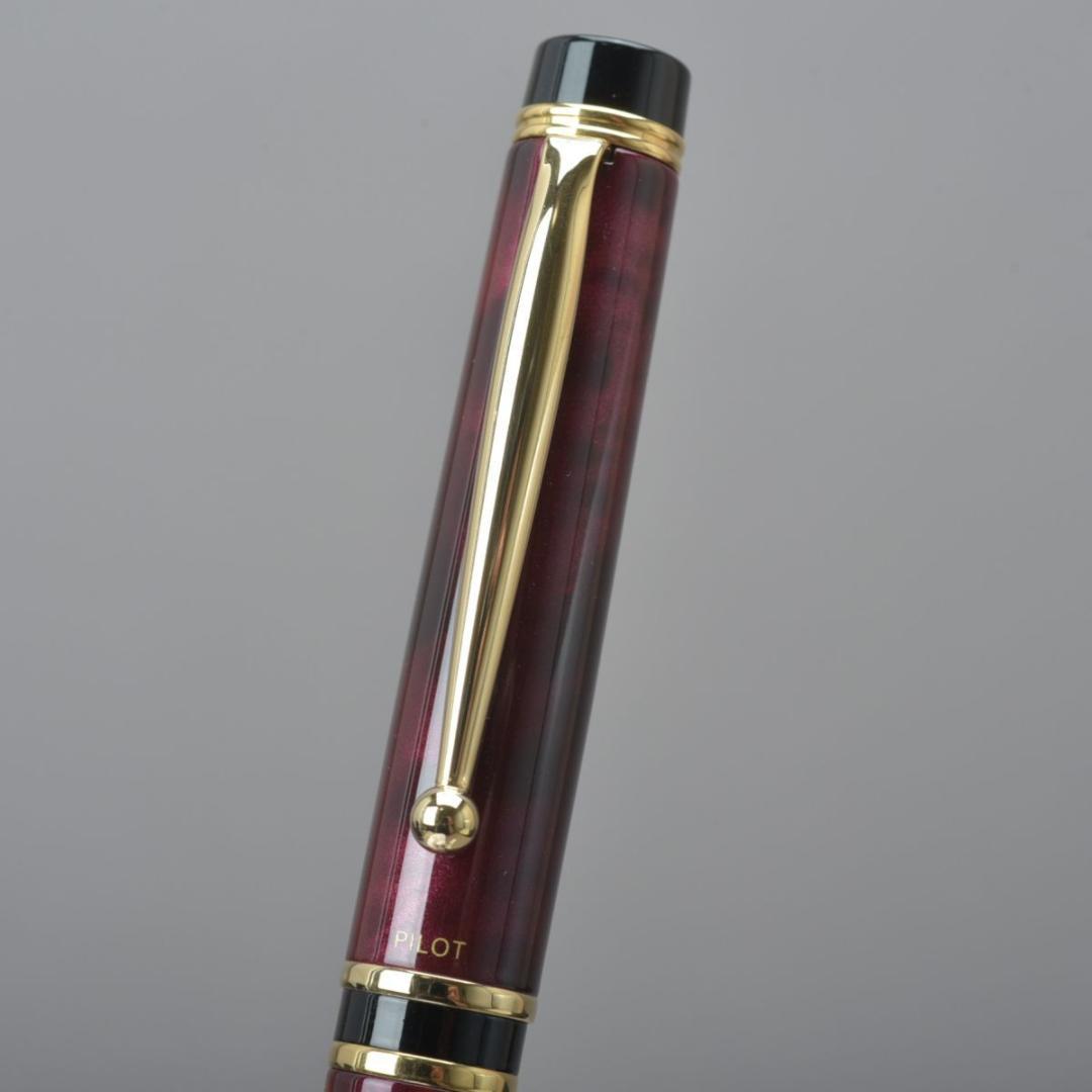 極美品 PILOT パイロット 万年筆ペン先14K-585F ボルドー ゴールド