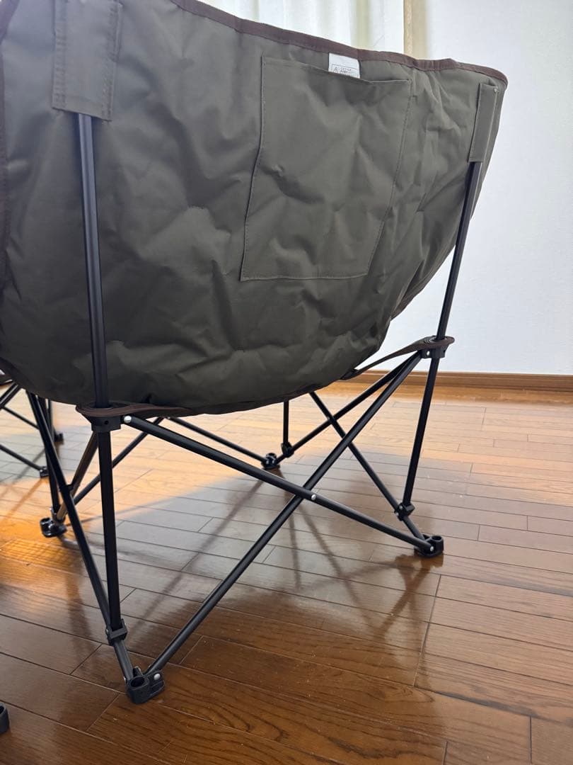 専用 ニトリ バタフライチェア ワイド ブラウン 2脚 オットマン2脚セット