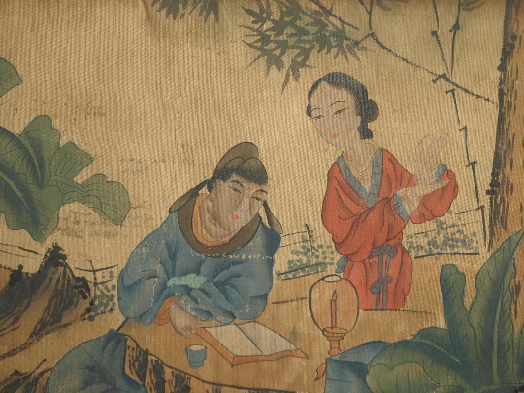 中国古美術 明時代の人物図　肉筆絵　激安骨董品 BD286A13-2