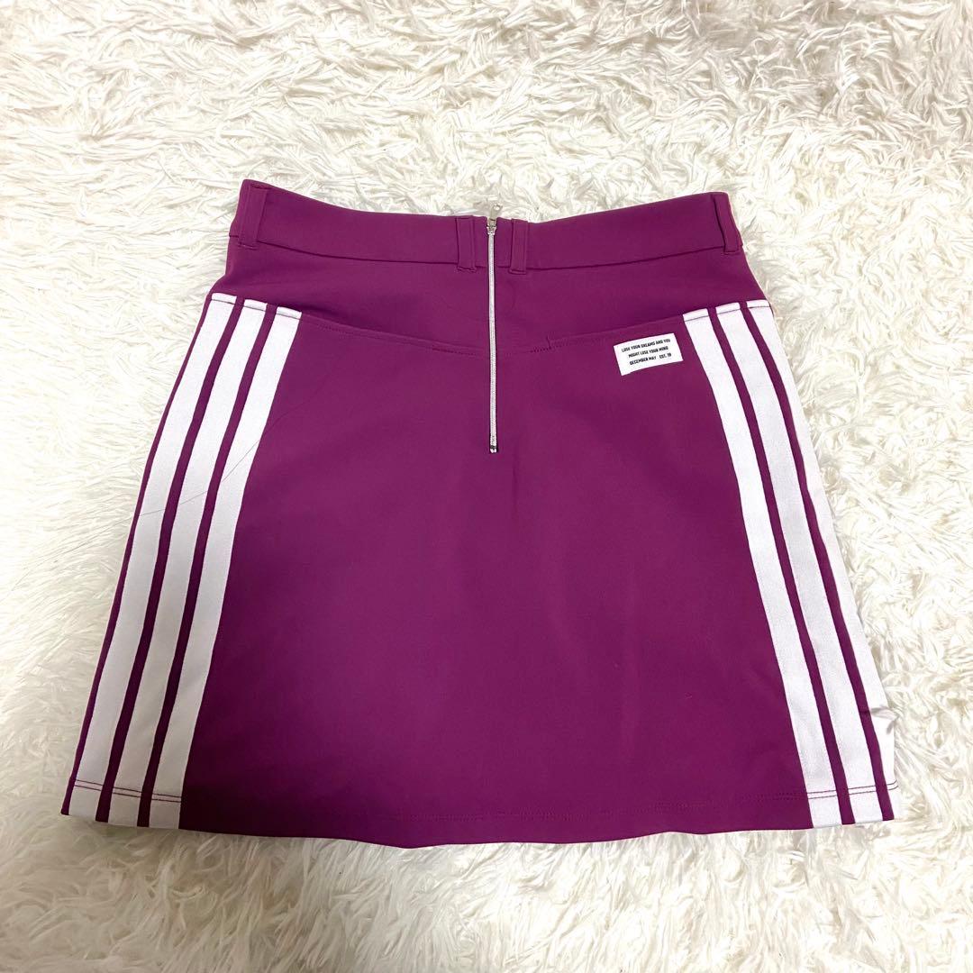 美品　DECEMBERMAY ゴルフ　Vライン　ポンチスカート　パープル