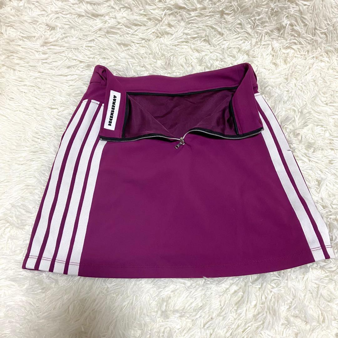 美品　DECEMBERMAY ゴルフ　Vライン　ポンチスカート　パープル