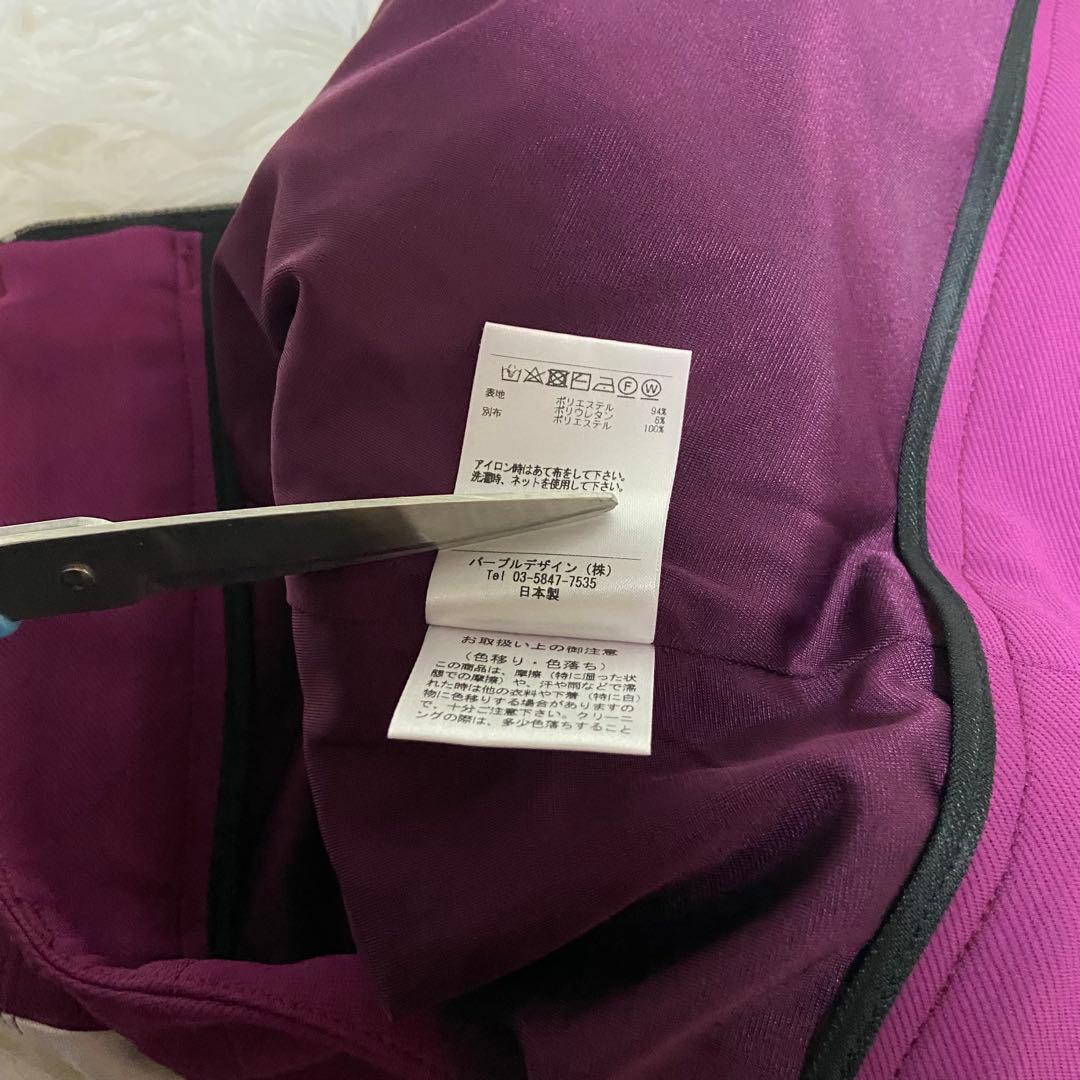 美品　DECEMBERMAY ゴルフ　Vライン　ポンチスカート　パープル
