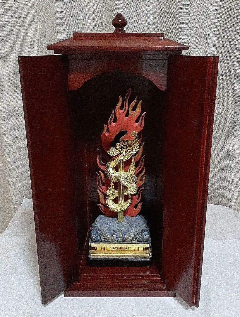 龍王　龍神　厨子入倶利伽羅剣 不動明王 利剣 　仏像