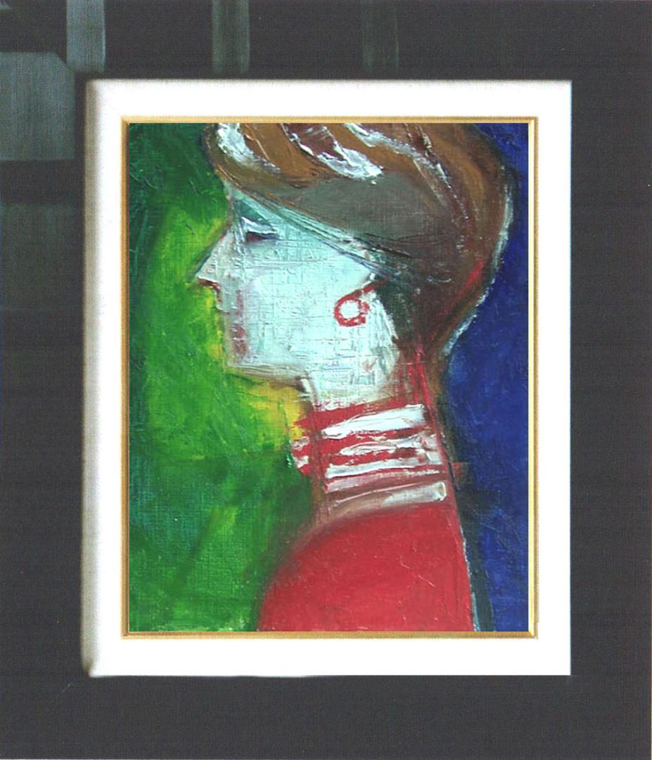 油絵 菅家令子 絵 絵画 インテリア F4-070502 人物 女性像