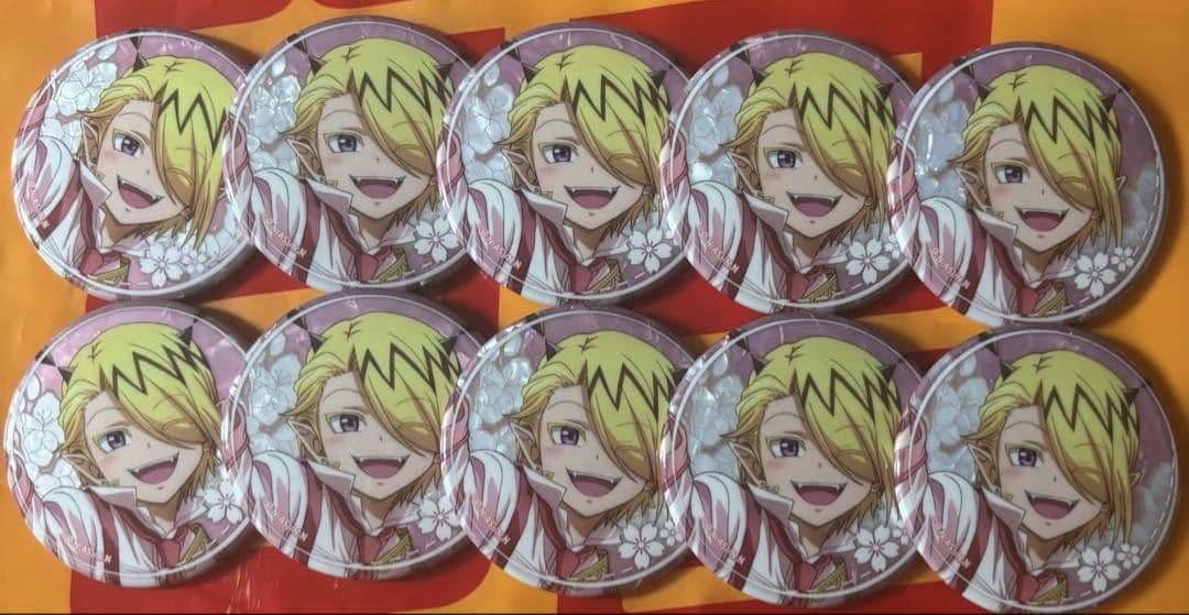 魔入りました！入間くん はなびより リード 缶バッジ　花景の湯　温泉コラボ