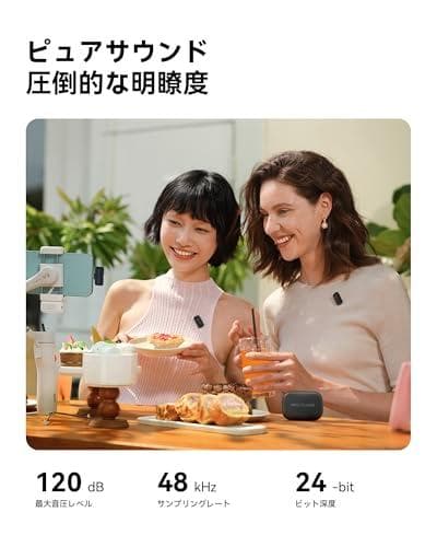 HOLLYLAND LARK A1 Mini Duo ピンマイク-ワイヤレスマA