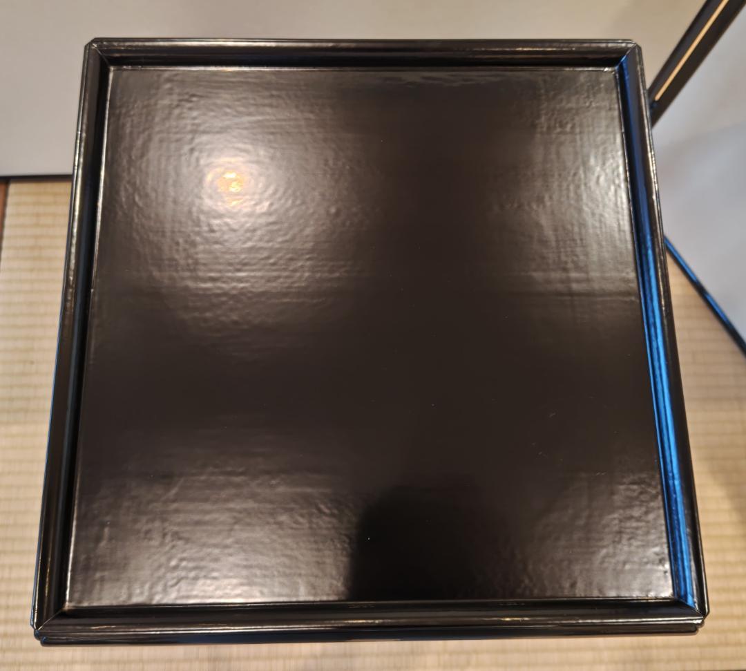 送料込【逢絢亭】茶道具 棚物 高麗卓 京塗 一閑塗 木製 佐々木宗章 共箱入り