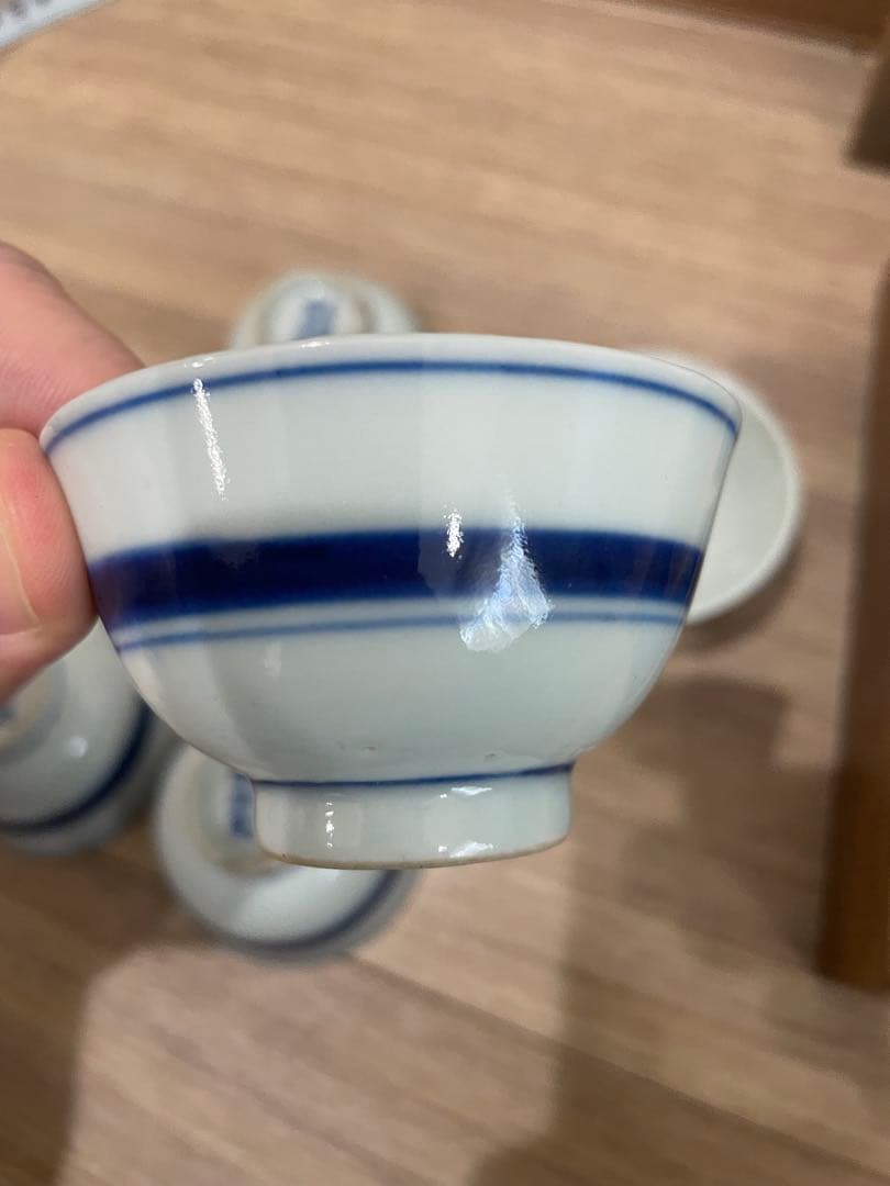 大明　生化年製　湯呑み　染付　中国　骨董　古美術　アンティーク　コレクション